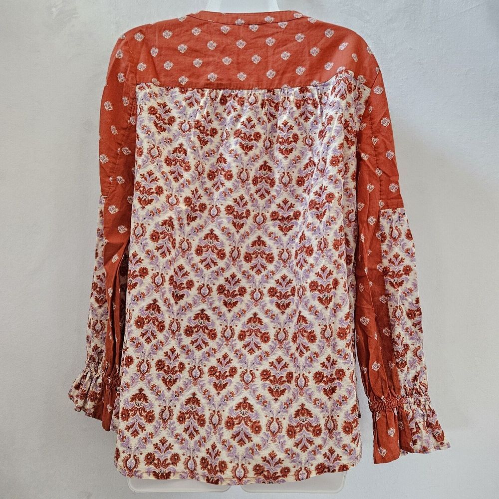 Sundance Red Rust Printed Peasant Tunic - Picture 3 of 14